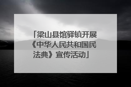 梁山县馆驿镇开展《中华人民共和国民法典》宣传活动