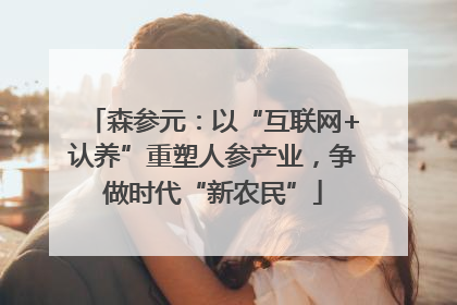 森参元：以“互联网+认养”重塑人参产业，争做时代“新农民”