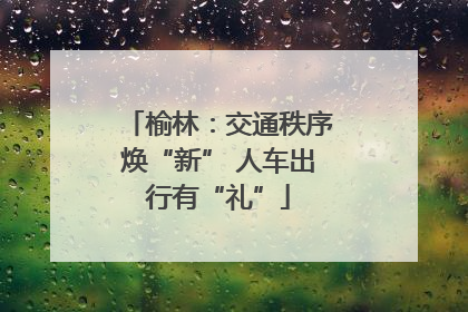 榆林：交通秩序焕“新” 人车出行有“礼”