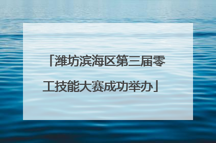 潍坊滨海区第三届零工技能大赛成功举办