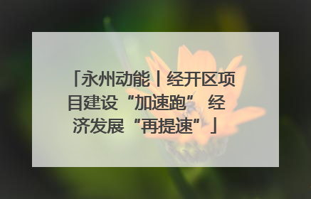 永州动能丨经开区项目建设“加速跑” 经济发展“再提速”