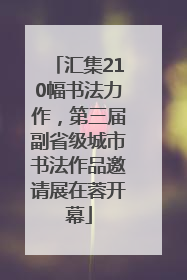 汇集210幅书法力作，第三届副省级城市书法作品邀请展在蓉开幕