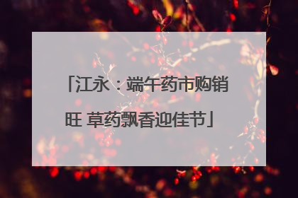 江永：端午药市购销旺 草药飘香迎佳节