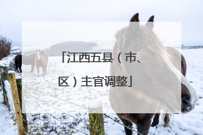 江西五县（市、区）主官调整