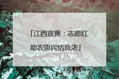 江西宜黄：志愿红助农惠民情意浓