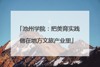 池州学院：把美育实践做在地方文旅产业里