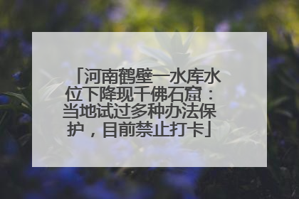 河南鹤壁一水库水位下降现千佛石窟：当地试过多种办法保护，目前禁止打卡
