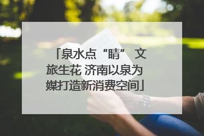 泉水点“睛” 文旅生花 济南以泉为媒打造新消费空间