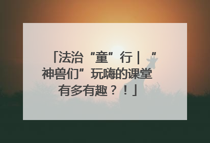 法治“童”行｜“神兽们”玩嗨的课堂有多有趣？！
