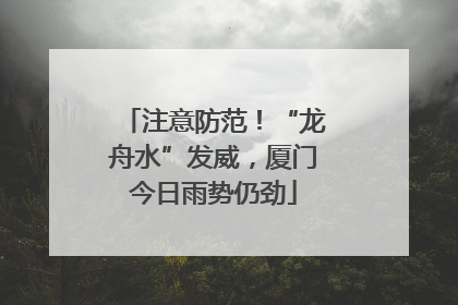 注意防范！“龙舟水”发威，厦门今日雨势仍劲