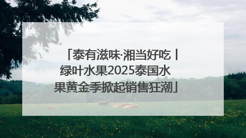 泰有滋味·湘当好吃丨绿叶水果2025泰国水果黄金季掀起销售狂潮