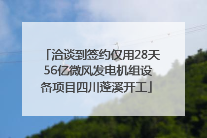 洽谈到签约仅用28天 56亿微风发电机组设备项目四川蓬溪开工