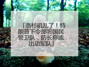 洛杉矶乱了！特朗普下令部署国民警卫队，防长称或出动军队
