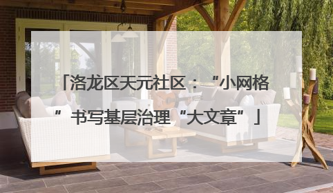 洛龙区天元社区：“小网格”书写基层治理“大文章”