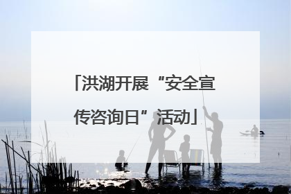 洪湖开展“安全宣传咨询日”活动