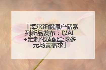 海尔新能源户储系列新品发布：以AI+定制化适配全球多元场景需求