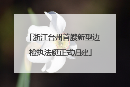 浙江台州首艘新型边检执法艇正式归建