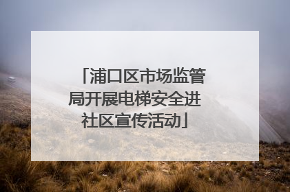 浦口区市场监管局开展电梯安全进社区宣传活动