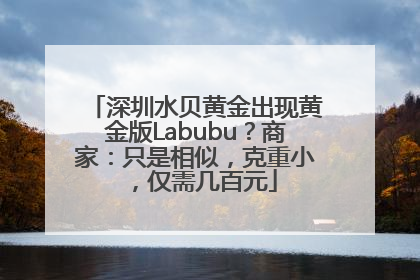 深圳水贝黄金出现黄金版Labubu？商家：只是相似，克重小，仅需几百元