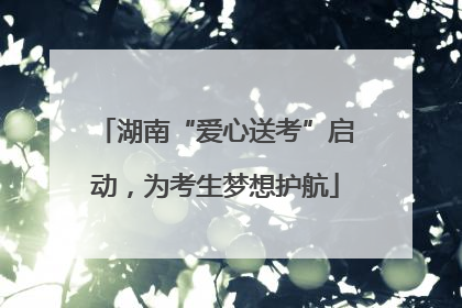 湖南“爱心送考”启动，为考生梦想护航