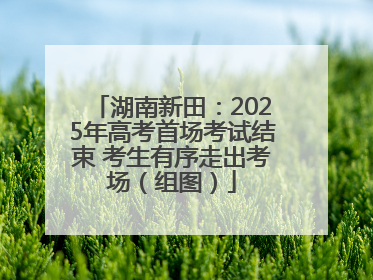 湖南新田：2025年高考首场考试结束 考生有序走出考场（组图）