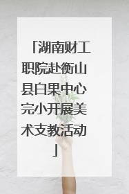 湖南财工职院赴衡山县白果中心完小开展美术支教活动