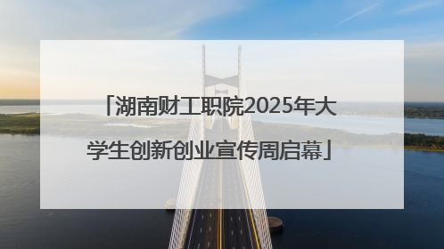湖南财工职院2025年大学生创新创业宣传周启幕
