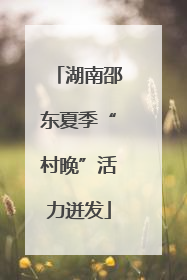 湖南邵东夏季“村晚”活力迸发