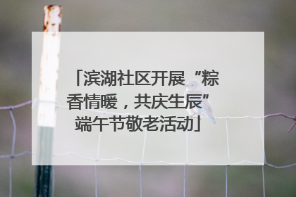 滨湖社区开展“粽香情暖，共庆生辰”端午节敬老活动