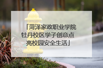 菏泽家政职业学院牡丹校区学子创意点亮校园安全生活