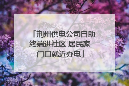 荆州供电公司自助终端进社区 居民家门口就近办电