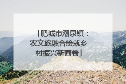 肥城市潮泉镇：农文旅融合绘就乡村振兴新画卷