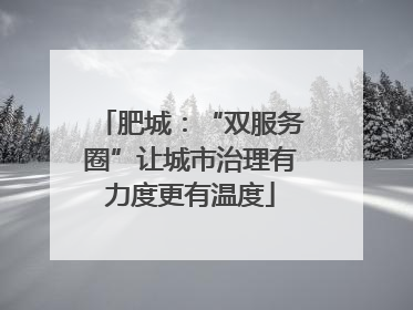 肥城：“双服务圈”让城市治理有力度更有温度