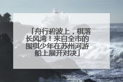 舟行碧波上，棋落长风湾！来自全市的围棋少年在苏州河游船上展开对决