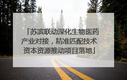 苏滨联动深化生物医药产业对接，精准匹配技术资本资源推动项目落地