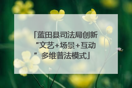 蓝田县司法局创新“文艺+场景+互动”多维普法模式