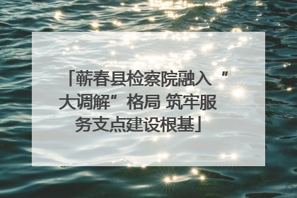 蕲春县检察院融入“大调解”格局 筑牢服务支点建设根基