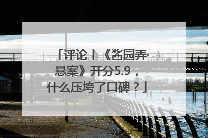 评论丨《酱园弄·悬案》开分5.9，什么压垮了口碑？