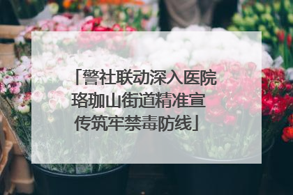 警社联动深入医院 珞珈山街道精准宣传筑牢禁毒防线