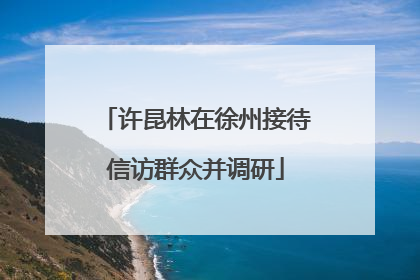 许昆林在徐州接待信访群众并调研