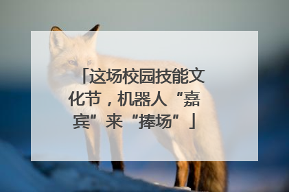这场校园技能文化节，机器人“嘉宾”来“捧场”