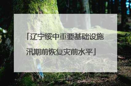 辽宁绥中重要基础设施汛期前恢复灾前水平