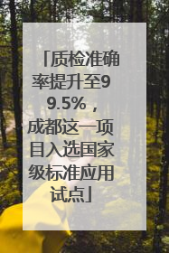 质检准确率提升至99.5%，成都这一项目入选国家级标准应用试点