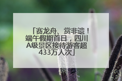 赛龙舟、赏非遗！端午假期首日，四川A级景区接待游客超433万人次
