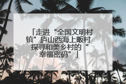走进“全国文明村镇”庐山西海上畈村 探寻和美乡村的“幸福密码”