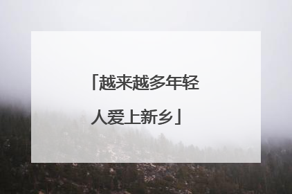 越来越多年轻人爱上新乡