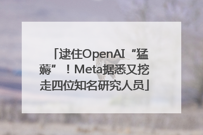 逮住OpenAI“猛薅”！Meta据悉又挖走四位知名研究人员