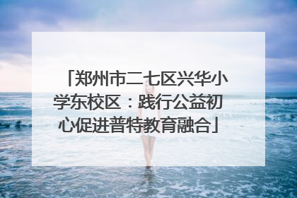 郑州市二七区兴华小学东校区：践行公益初心促进普特教育融合