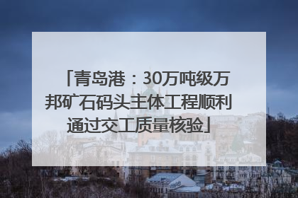 青岛港：30万吨级万邦矿石码头主体工程顺利通过交工质量核验