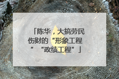 陈华，大搞劳民伤财的“形象工程”“政绩工程”